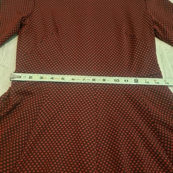 Danny & Nicole Womans Red/Black Polka Dot Fit & Flair Knit Dress Size 10 - Picture 7 of 7